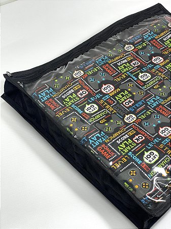 Organizador de Jogo Americano Retangular Branco/Preto 9x38x50 Organize-it 15105