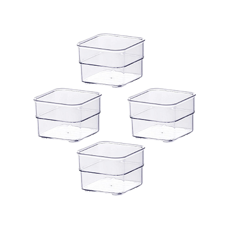Kit 4 Organizadores Diamond Cristal - Paramount 933K