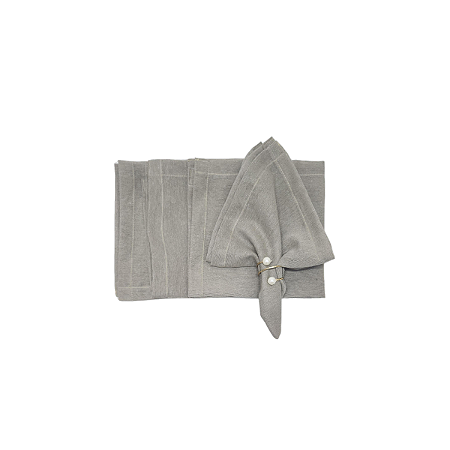 Kit 4 guardanapos linho misto bege 42x42cm Organize-it