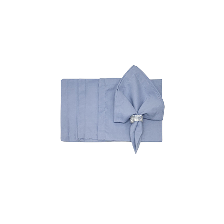 Kit 4 guardanapo linho misto azul claro  42x42cm Organize-it