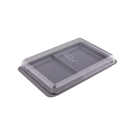 Porta Frios Duplo Com Tampa Break - Chumbo