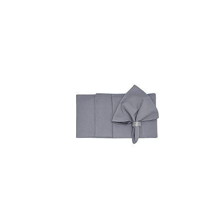 Kit 4 Guardanapos cinza fumê