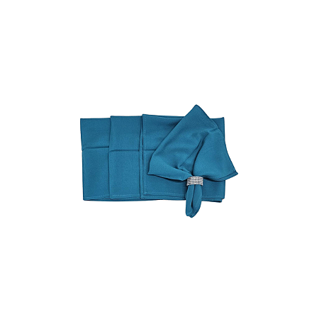 Kit 4 guardanapos Azul viscose e linho  42x42cm Organizeit