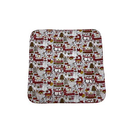 Kit 4 Pçs Jogo Americano Natal Boneco de Neve 34x34 + Organizador 13271