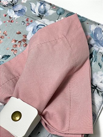 Kit 4 Guardanapos Liso Rosa Tricoline 42x42 Organizeit 13409