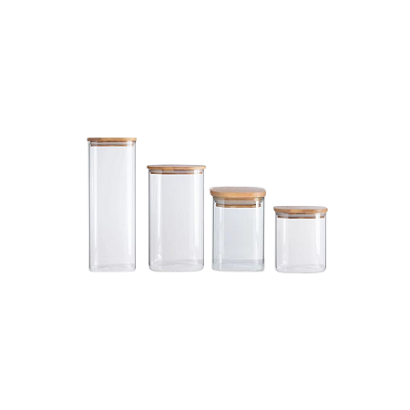 Kit Potes de Vidro Herméticos Oikos 4 peças 1780K