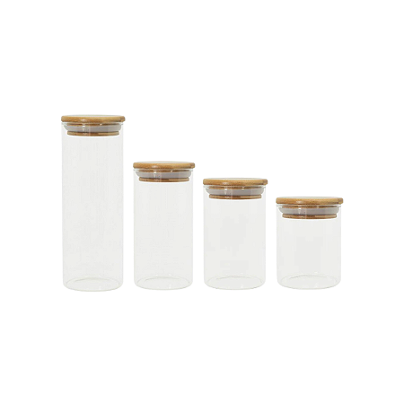 Kit Potes de Vidro Herméticos Oikos 4 peças 661K