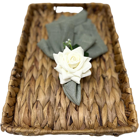 Porta guardanapo Rosa Branca