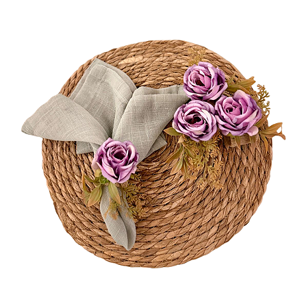 Porta guardanapo Flor Dália Rosê