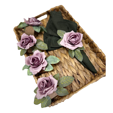 Porta guardanapo Flor Dália Rosê