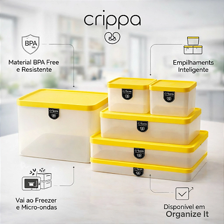 Kit 6 Potes Crippa Cozinha