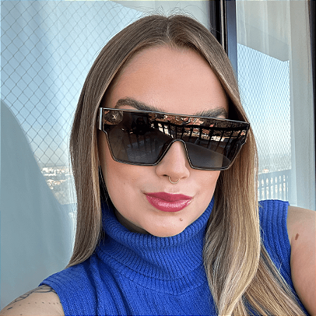 Óculos de sol feminino preto translucido Bia