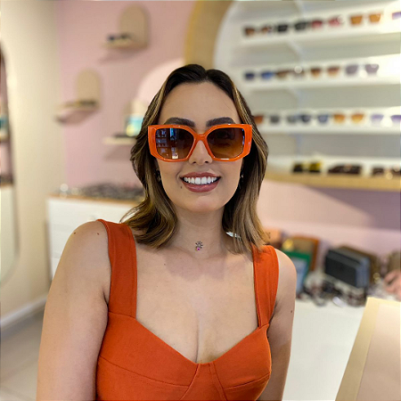 Óculos de sol feminino laranja