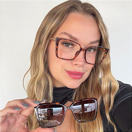 Kit Verão 🌴 - Clipon Marrom estampado Rosania