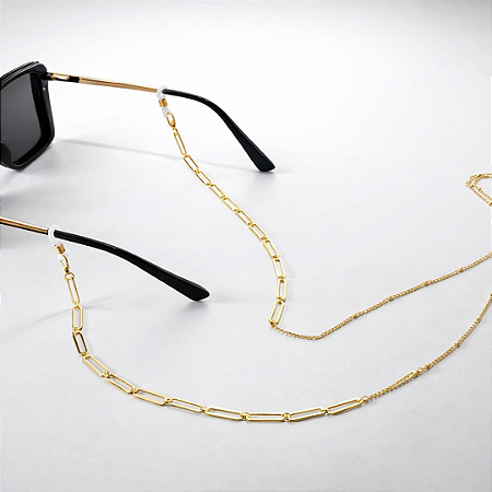 Cordão salva óculos dourado