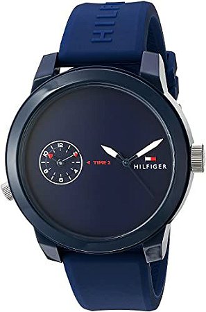 Relógio Tommy Hilfiger casual masculino de com pulseira plástico e borracha  azul (modelo: 1791325) - House Bob - Loja Virtual
