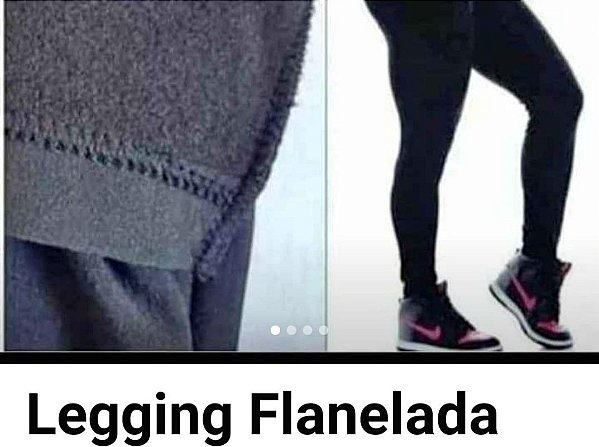 Calça Legging Suplex Flanelada