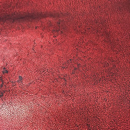 COURO FLY VERMELHO METÁLICO