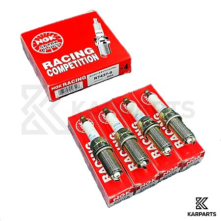 Jogo 4 Velas de Ignição NGK Racing Competition Grau 9 R7437-9 Golf GTI S3 A3 Jetta GLI