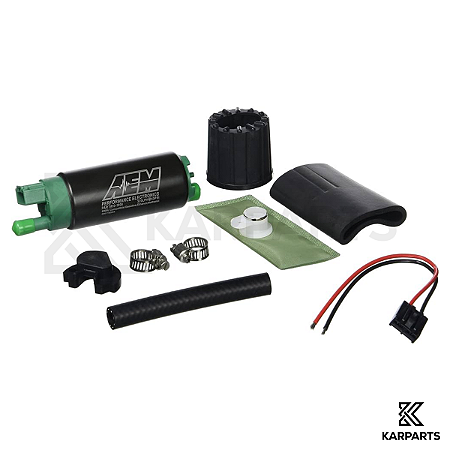 Kit Bomba de Combustível Alto Fluxo AEM 340LPH Etanol E85 Gasolina Metanol 50-1200