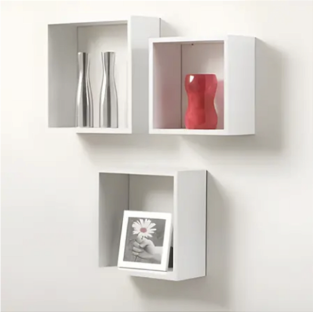 Kit com 3 Nichos em MDP Branco