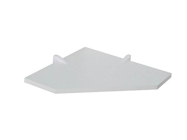 Prateleira de canto 35x35 MDP Branco com Suportes