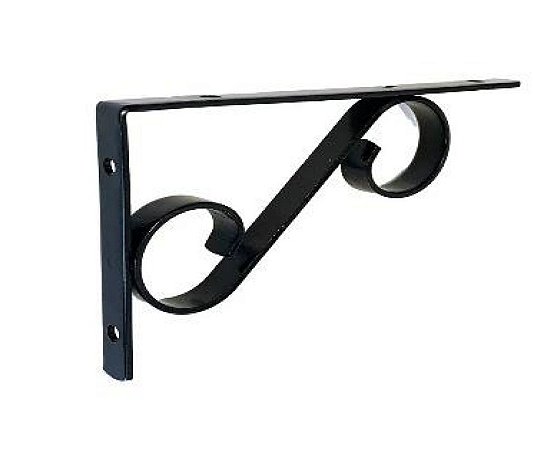 Mão Francesa Colonial L 20cm Em Aço 1un Preto