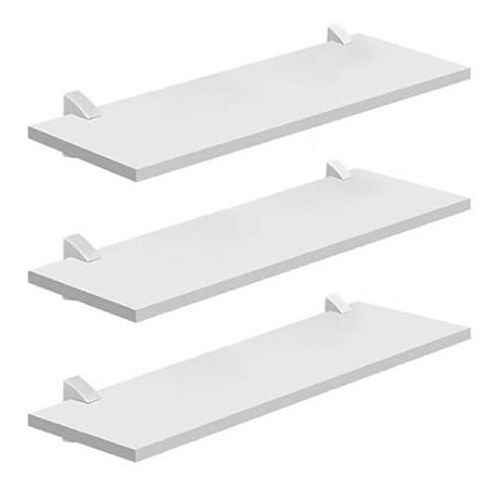Kit Com 3 Prateleiras Mdp Bcas 20x60 Com Suportes D-core