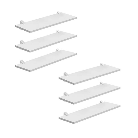 Kit Com 6 Prateleiras Mdp Bcas 20x40 Com Suportes D-core