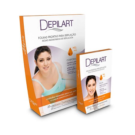 Folhas Prontas para Depilação Facial - Mel