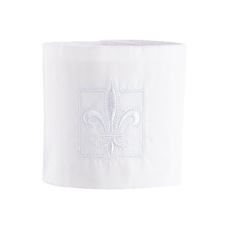 Porta Papel Higiênico Velcro Bordado - Coleção Linha Flor de Liz