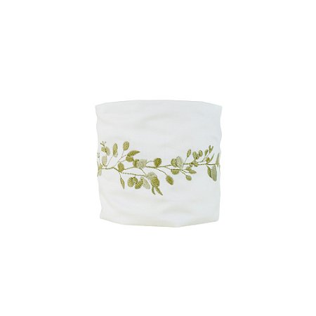 Porta Papel Higiênico Velcro Bordado - Coleção Verde Oliva