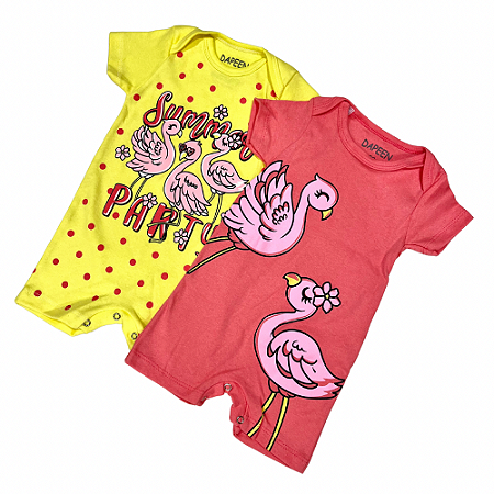 Macacão Curto Feminino Para Bebê