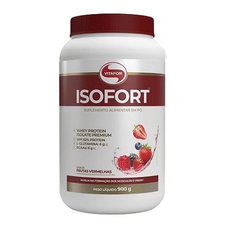 Vitafor - Isofort Whey protein Isolado Sabor Frutas Vermelhas  900G