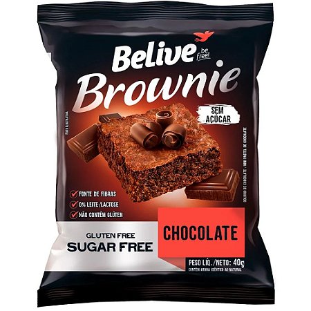 Brownie Chocolate Sem açúcar 40g - Belive