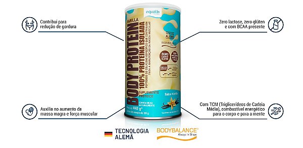 Equaliv Body Protein 100% Proteina Isolada Baunilha - 440g