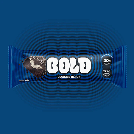 Bold Barra de proteína sabor Cookies Black  60G