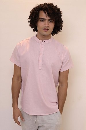 Camisa Linho Rosa