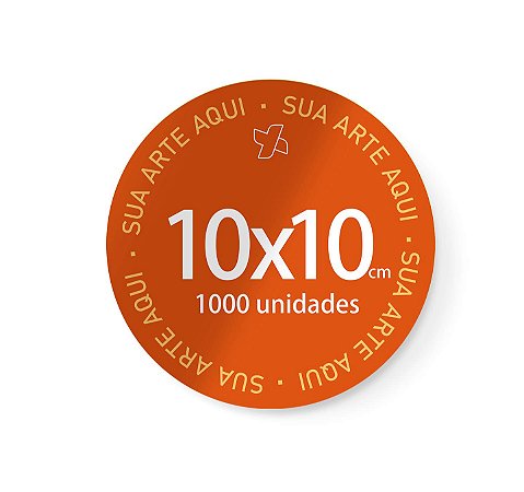 1000 Adesivos 10x10cm