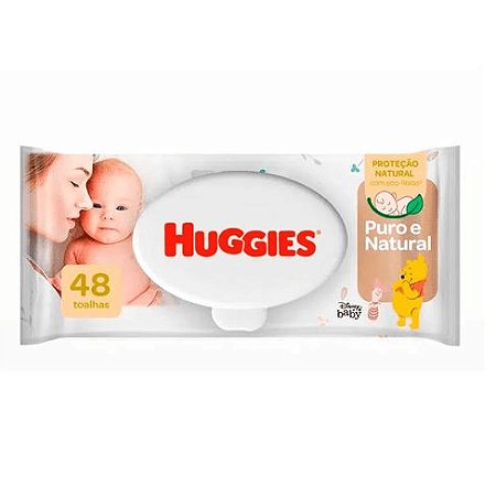 Toalha Umedecida Huggies RN Puro e Natural C/48 Un - FD C/3 Pacotes