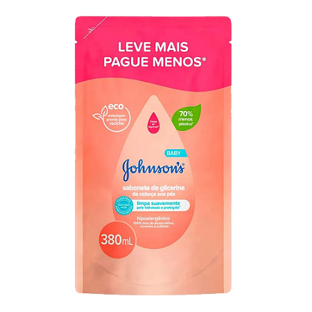 Sabonete Líquido Johnson's Glicerinado 380ml
