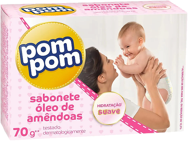 Sabonete em Barra Pom Pom Óleo de Amêndoas