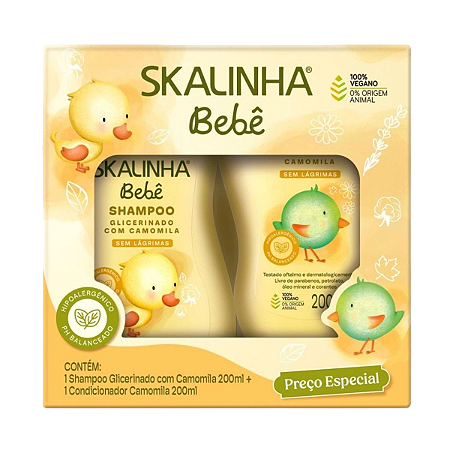 Kit Skalinha Camomila (Cond. 200ml+ Sh. 200ml)