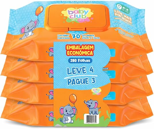 Promopack Lenço Umedecido Baby Club C/70x4=280 Unidades