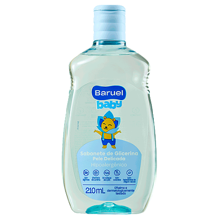 Sabonete Infantil Líquido Pele Delicada 210ml Baruel Baby