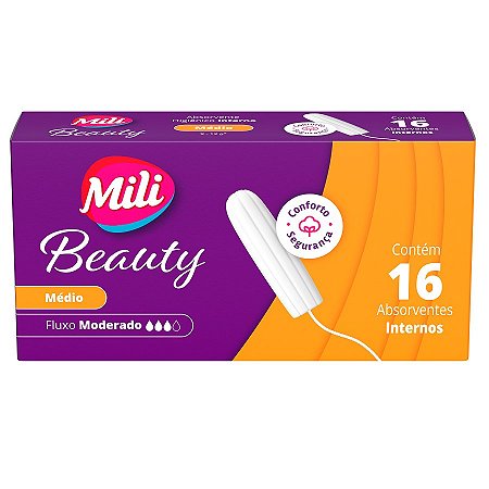 Absorvente Interno Mili Beauty Médio C/16