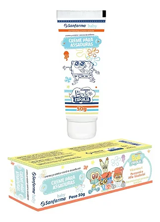 Creme De Assaduras Baby 50g - Bob Esponja Sanfarma