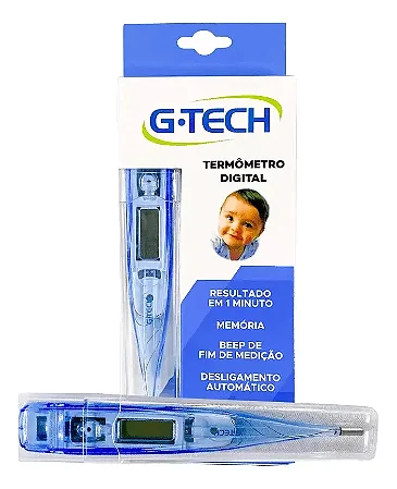 Termômetro Clínico Digital Azul G-tech