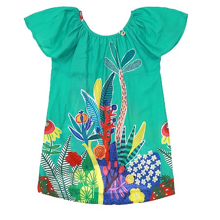 VESTIDO ESTAMPA FLORES EM FESTA