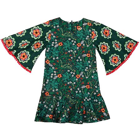 VESTIDO COMPOSÊ ESTAMPA FLORAL LIBERTY